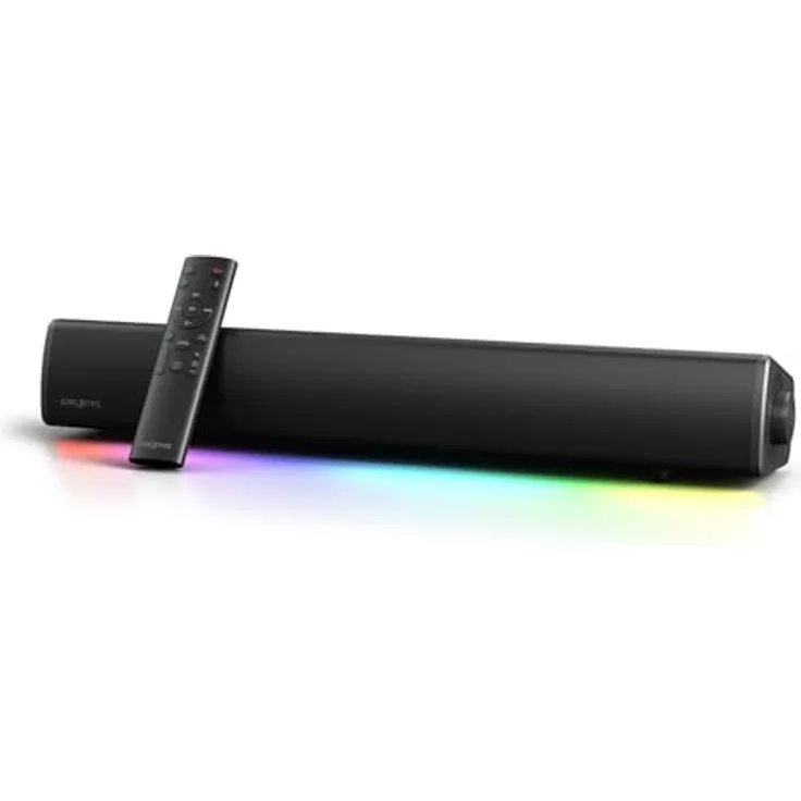 CREATIVE Sound Blaster GS5 RGB Gaming Soundbar mit SuperWide-Technologie, bis zu 60 W Spitzenleistung, Bluetooth 5.4, für PC und TV in Schwarz