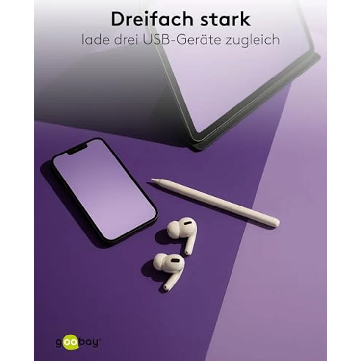 goobay Powerbank 20.000 mAh, 30 Watt mit integriertem USB-C Kabel, Quick Charge/Power Delivery, USB-C und USB-A, kompatibel mit Samsung, Xiaomi, Lenovo, Huawei, Apple iPhone und iPad / 76252 – Bild 5