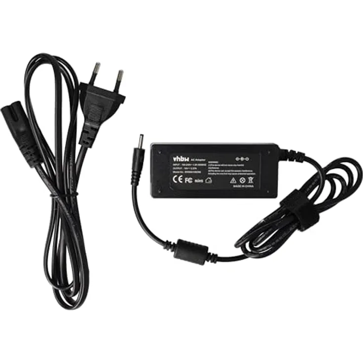 vhbw Netzteil kompatibel mit Medion Akoya MD99380, AC/DC Adapter mit 19 V / 2.37 A, schwarz, 200 cm Kabel