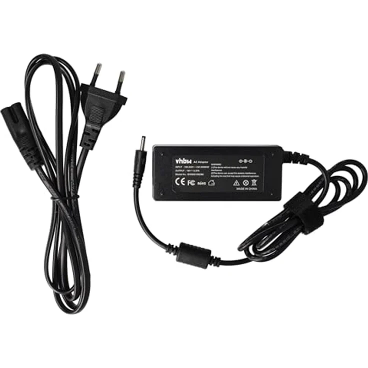 vhbw Netzteil kompatibel mit Medion Akoya MD99380, AC/DC Adapter mit 19 V / 2.37 A, schwarz, 200 cm Kabel – Bild 1