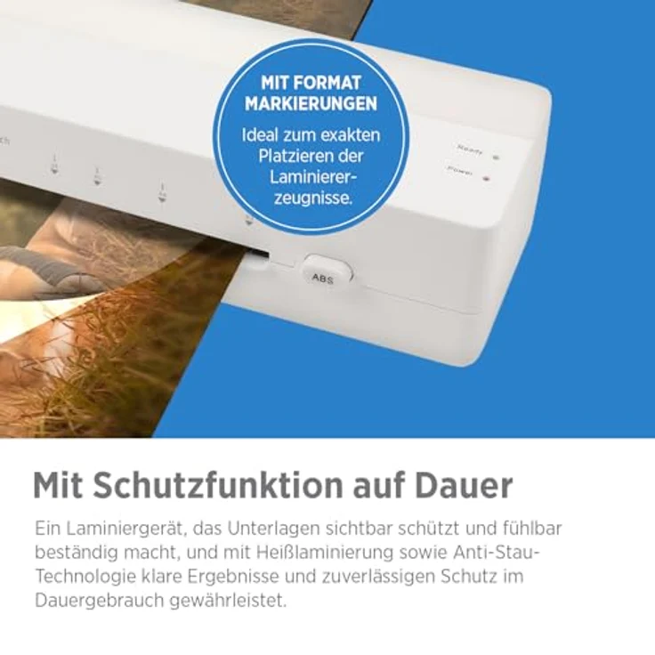 GENIE LA 400 A3, Heißlaminiergerät mit 2 Heizrollen, für A3 und A4, inkl. 5 Laminierfolien, schnelles Heizsystem, für Schule, Büro & Home-Office – Bild 5