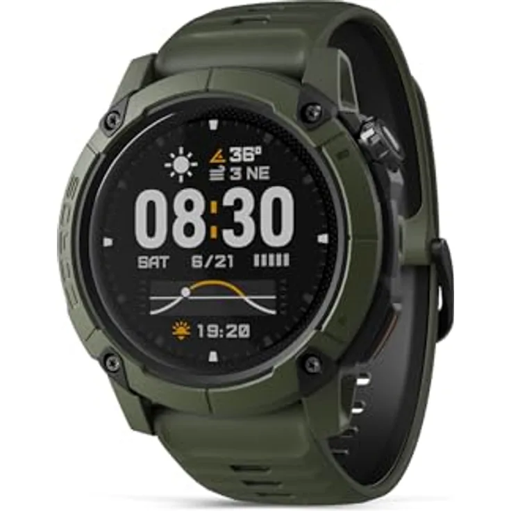 COROS NOMAD Robuste Outdoor GPS-Sportuhr, 1,3-Zoll-MIP-Display, 22 Tage Akkulaufzeit, vorinstallierte globale Karten, Mikrofon für Sprachnotizen, ideal zum Angeln