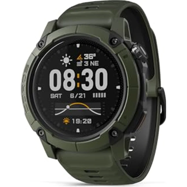 COROS NOMAD Robuste Outdoor GPS-Sportuhr, 1,3-Zoll-MIP-Display, 22 Tage Akkulaufzeit, vorinstallierte globale Karten, Mikrofon für Sprachnotizen, ideal zum Angeln – Bild 1