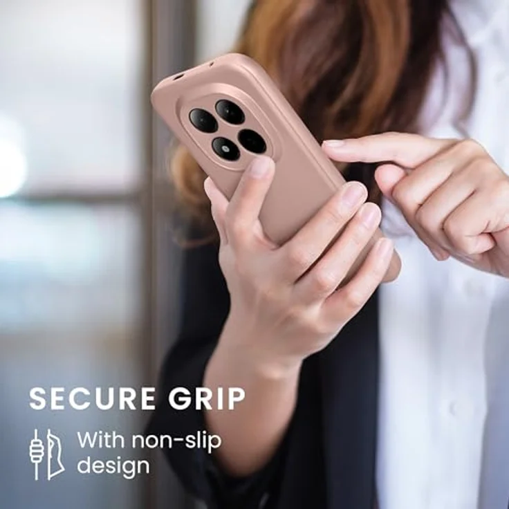 kwmobile Handyhülle für Xiaomi Redmi Note 15 Pro+ 5G / Poco M8 Pro 5G, weiche Silikon Case in Metallic Rosegold, rutschfest und reißfest mit präzisen Kameralöchern – Bild 4