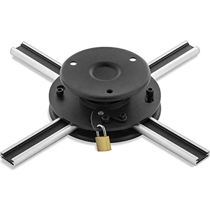 deleyCON Beamer-Deckenhalterung, Neigbar +/-15° und 360° drehbar, ideal für Beamer und Projektoren