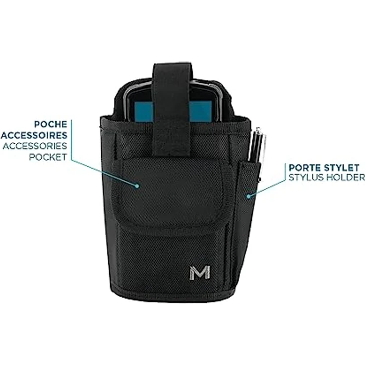 Mobilis Holster Mobile Computer/Scannertasche Größe M, mit abnehmbarem Gürtel, für Geräte bis max. 10 x 16 x 3,5 cm, Schwarz – Bild 2