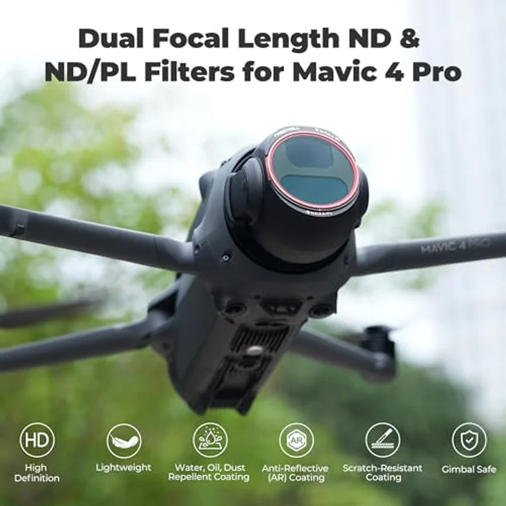 Freewell 8 Pack Split ND & ND/PL-Filter für DJI Mavic 4 Pro, ND4 bis ND64 Set mit Polarisator für perfekte Belichtung und lebendige Farben – Bild 2