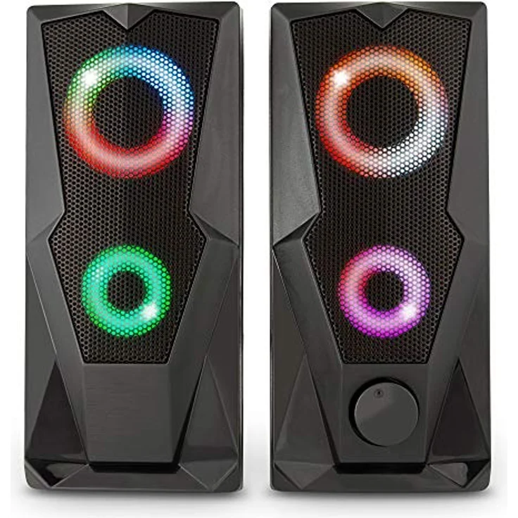Yenkee YSP 2003RGB USB Lautsprecher PC 2.0, 6 W RMS mit RGB Beleuchtung für Gaming – Bild 2