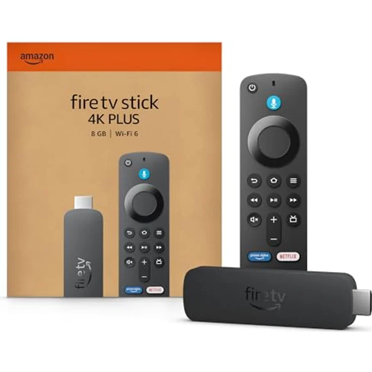 Amazon Fire TV Stick 4K Plus, Streaming-Media-Player mit Wi-Fi 6, Dolby Vision/Atmos und HDR10+, Alexa-Sprachfernbedienung – Bild 1