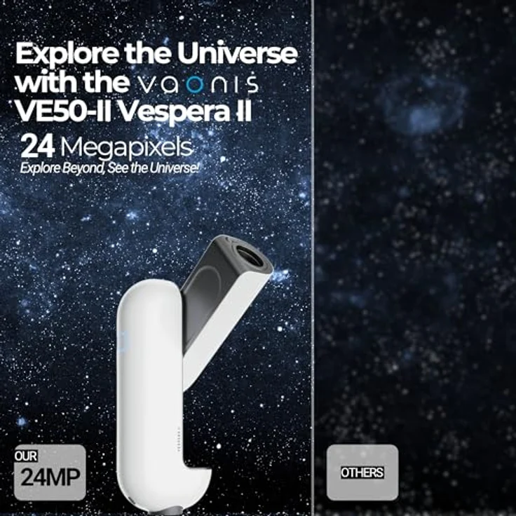 Vaonis Vespera Pro, Teleskop mit 12,5 MP Kamera, F/5 Apochromatisches Objektiv, automatischer Ausrichtung und Verfolgung, kompakt und leicht – Bild 4