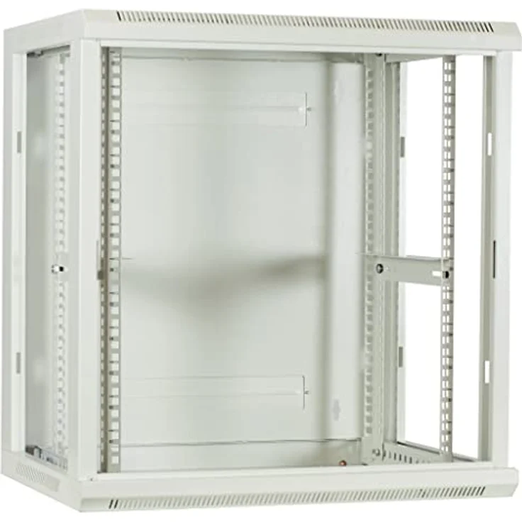 DSIT 12HE Netzwerkschrank (Serverschrank) 19 Zoll Wandmontage - mit Glastür - Weiß/Grauweiß - (BxTxH) 600 x 450 x 634mm - Abschließbar - Traglast 60 kg - Robuste Konstruktion – Bild 4