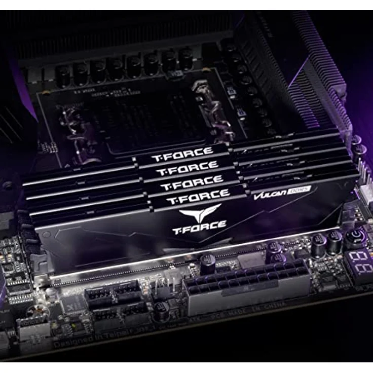 TEAMGROUP T-Force FLBD532G6000HC30DC01 Vulcan DDR5 32GB (2x16GB) 6000MHz (PC5-48000) CL30 Intel XMP 3.0 & AMD Expo kompatibles Desktop-Speichermodul Ram Schwarz – Bild 4