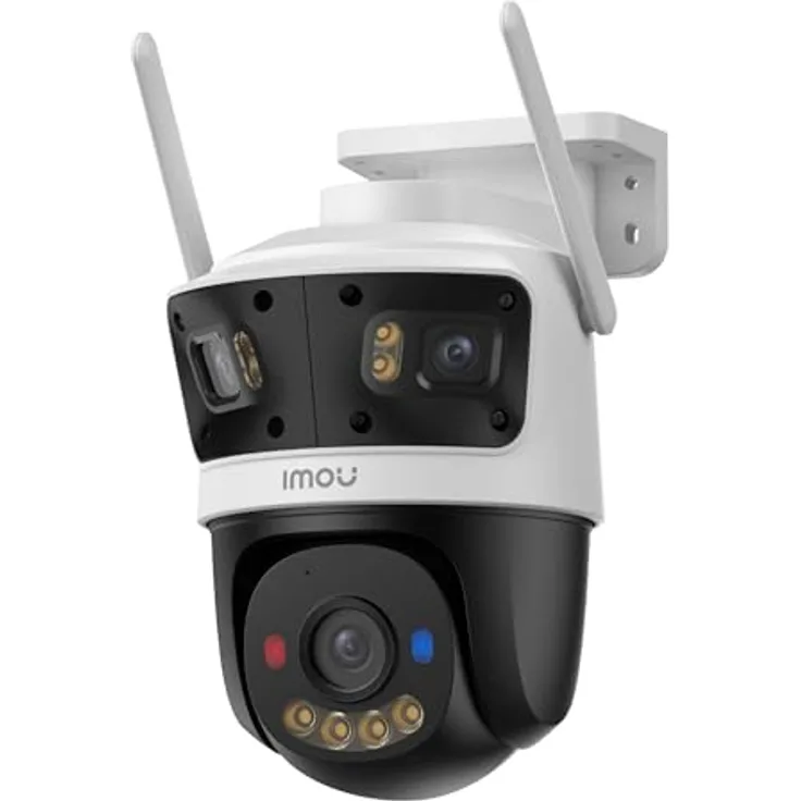 Imou Cruiser Triple, PTZ WLAN Überwachungskamera mit 11MP, 3 Objektiven, Personen- und Fahrzeugerkennung, Nachverfolgung, Rot-Blau Warnungslicht, 2-Wege-Audio, Wi-Fi 6