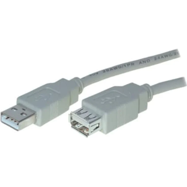 S-Conn USB 2.0 3m - USB A - USB A - Männlich/weiblich - Gerade - Gerade - Nickel (CO 77123) – Bild 2