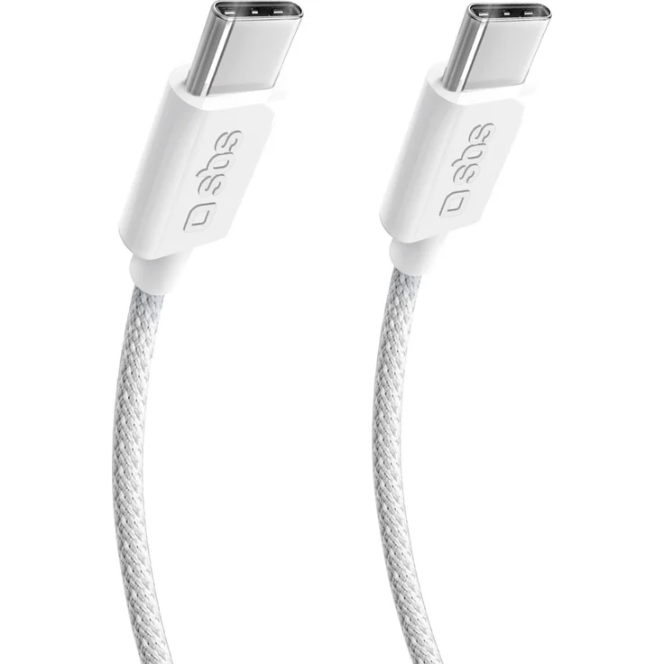 SBS USB-C – USB-C 4.0 Kabel mit 240 W Leistung, 1 Meter, Datenübertragung bis 40 Gbps, verwicklungsfrei
