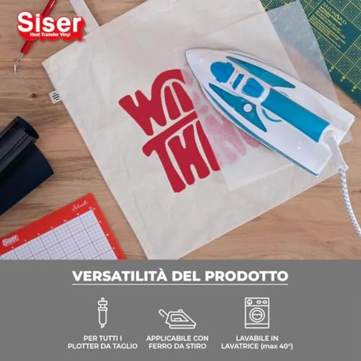 Siser Transferfolie, PVC-freie Folie für Cad-Cut® Anwendungen, Schnittbreite 30 cm, rot, hohe Waschbeständigkeit – Bild 5