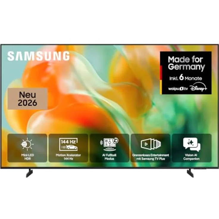Samsung Mini LED M80H 4K UHD Fernseher, 75 Zoll (189 cm), Motion Xcelerator 144Hz, AI Fußballmodus, Smart TV mit Dynamik Sound Pack – Bild 1