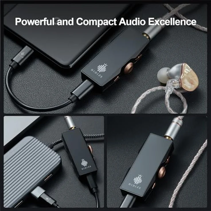 Générique HIDIZS S8 Pro Robin Kopfhörerverstärker Tragbarer HiFi Balanced Dongle DAC für iPod Android PC mit Windows/Mac OS/iOS/iPad OS/Harmony OS System, Silber, Dual-DAC-Symmetrische-Decoder-Architektur – Bild 5