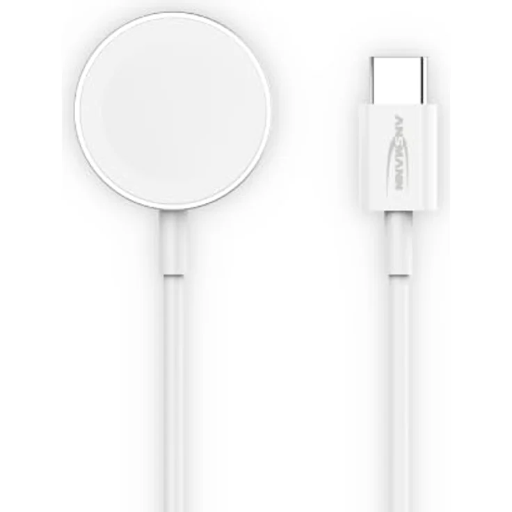 Ansmann Ladekabel für Apple Watch, 120 cm USB C, knickfest mit starker magnetischer Verbindung – Bild 1