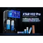 XTAR VX2 Pro, Akku-Ladegerät für Li-Ionen, LiFePO4 und NiMH, USB-C, bis zu 2A pro Schacht, kompaktes Design