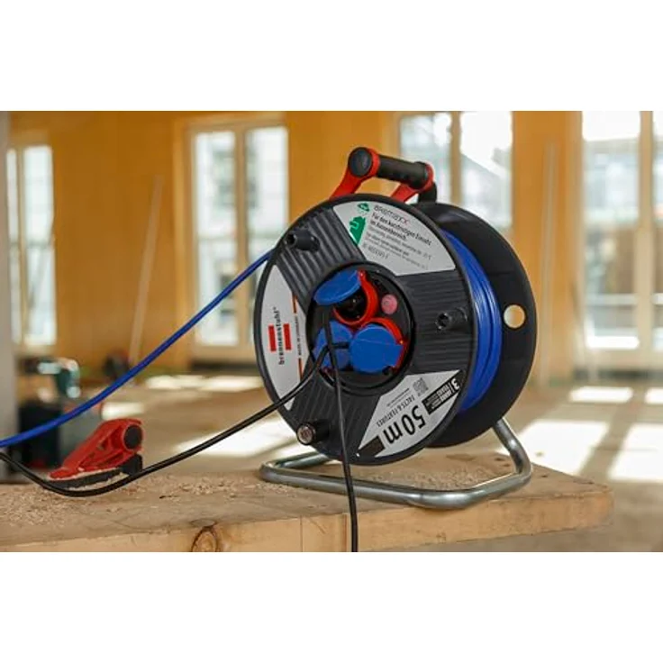 Brennenstuhl Garant IP44 Kabeltrommel (50m, Spezialkunststoff, kurzfristiger Einsatz im Außenbereich, Made in Germany) – Bild 6