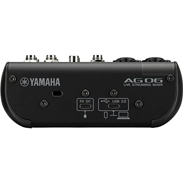 Yamaha AG06MK2 6-Kanal-Live-Streaming Mischpult mit USB-Audio-Interface – Für Windows, Mac, iOS und Android – In Schwarz – Bild 3