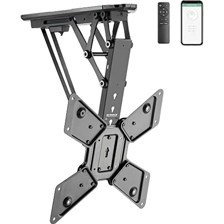 SpeaKa Professional TV-Deckenhalterung elektrisch motorisiert, Neigbar, App-Steuerung 58,4 cm (23) - 139,7 cm (55) SP-T – Bild 1