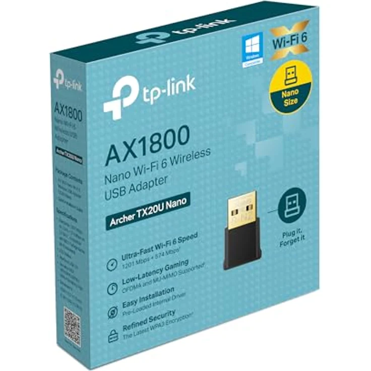 TP-Link Archer TX20U Nano WLAN Stick für PC, WiFi 6 AX1800 Dual Band WLAN Adapter, Nano Größe, WPA3, MU-MIMO (Windows 11/10) – Bild 5