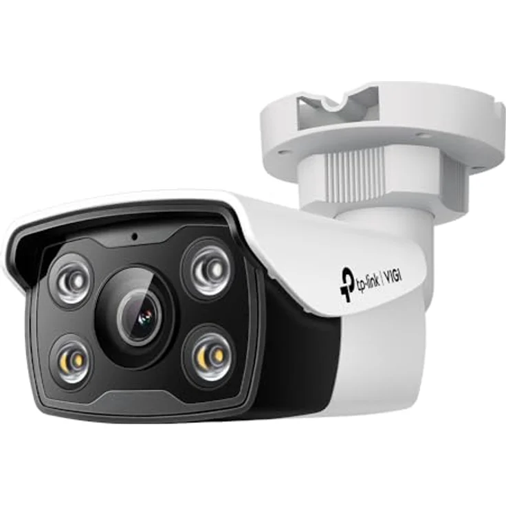 TP-Link VIGI 5MP Vollfarb-Bullet-Netzwerkkamera, 120dB WDR, KI-Erkennung, Zwei-Wege-Audio, H.265+, IP67, bis zu 256 GB (VIGI C350 (2,8 mm)) - Überwachungskamera mit 24-Stunden-Farbdetails – Bild 1