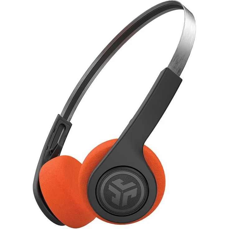 JLab Audio RREWIND RETRO2, Kabellose Kopfhörer mit 26 Stunden Spielzeit und Custom EQ3 Sound, Schwarz