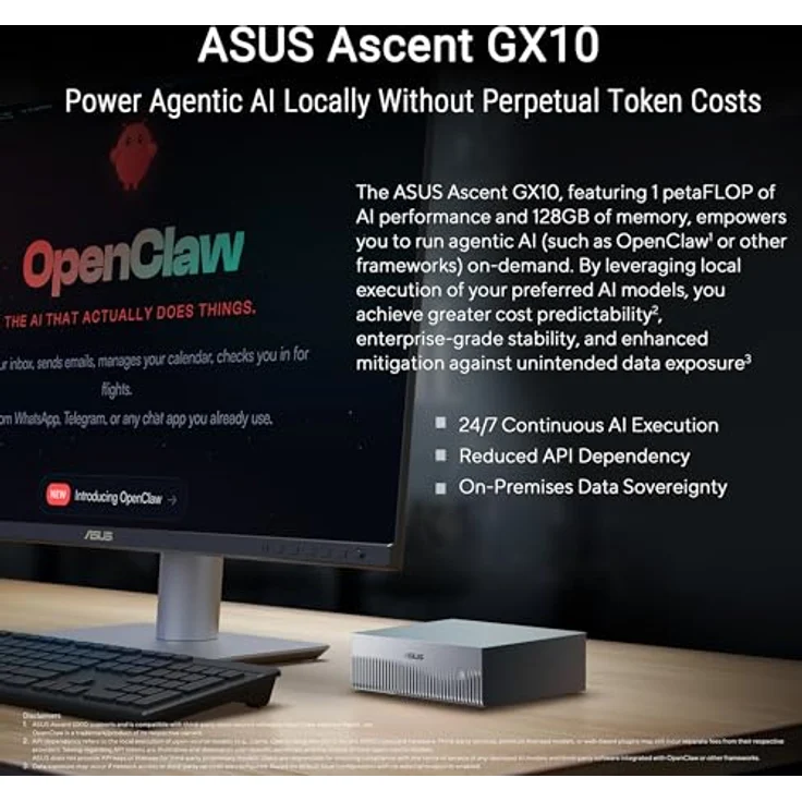 ASUS GX10-GG0026BN, Ultrakleiner KI-Supercomputer mit NVIDIA DGX™ Spark, 2000 GB Speicher, grau – Bild 10