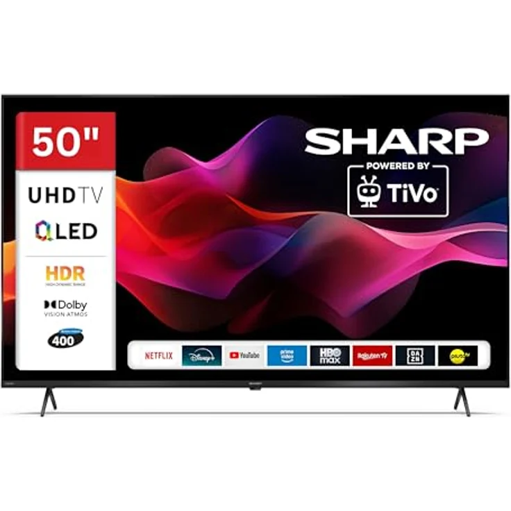 Sharp QLED TV 50HM5745E, 50 Zoll 4K UHD Smart Fernseher powered by TiVo mit Dolby Vision HDR, Dolby Atmos und Triple-Tuner – Bild 1
