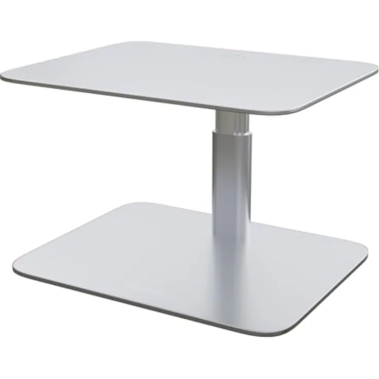 Desire2 Riser, Monitorständer aus Kohlenstoffstahl für Schreibtische, eleganter Computertisch-Monitorständer mit einstellbarer Höhe, silberfarben