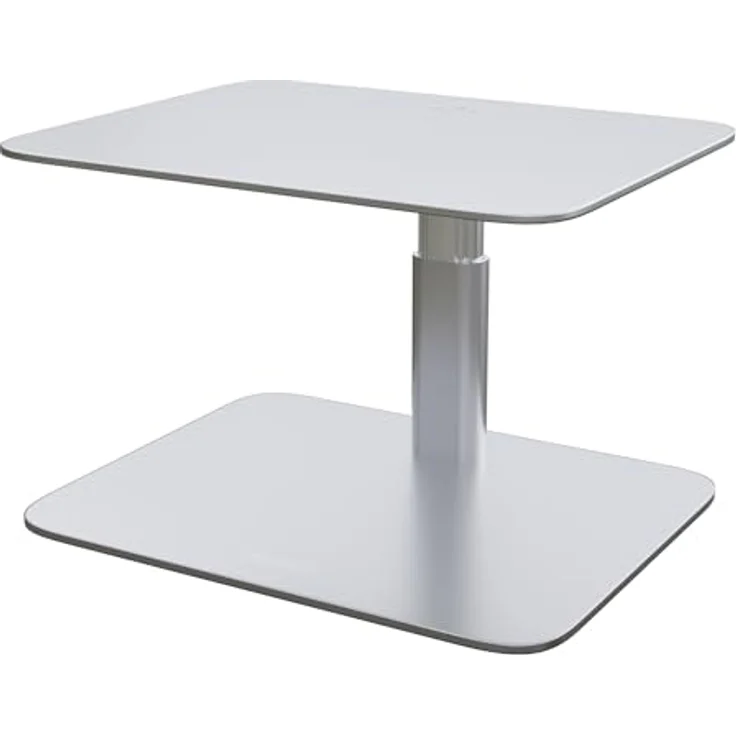 Desire2 Riser, Monitorständer aus Kohlenstoffstahl für Schreibtische, eleganter Computertisch-Monitorständer mit einstellbarer Höhe, silberfarben – Bild 1