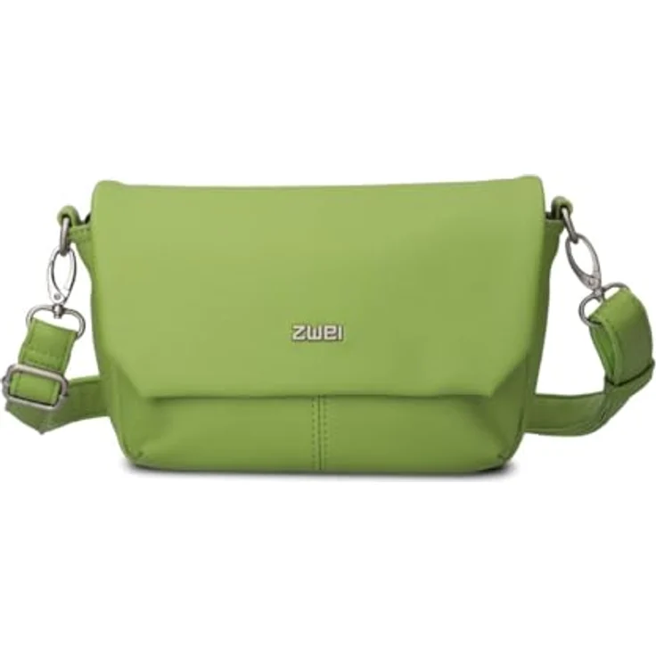 Zwei Mademoiselle.M Messenger 28 cm, Laptop-Tasche aus 100% Polyurethan, grün – Bild 2