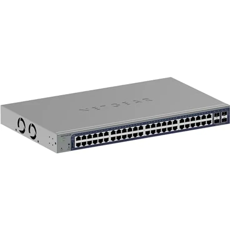 Netgear ProSAFE 48 Port Gigabit Smart Switch, non-PoE, SFP+ Ports, Schwarz