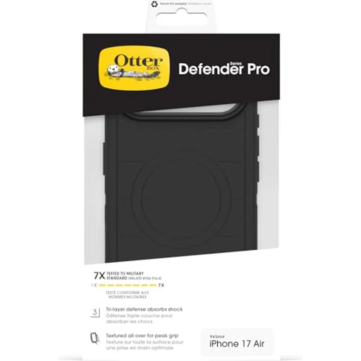 OtterBox Defender Pro MagSafe, Smartphone Hülle für Apple iPhone Air, schwarz, robust mit Fallschutz bis 1,22 m und rutschfester Oberfläche – Bild 5