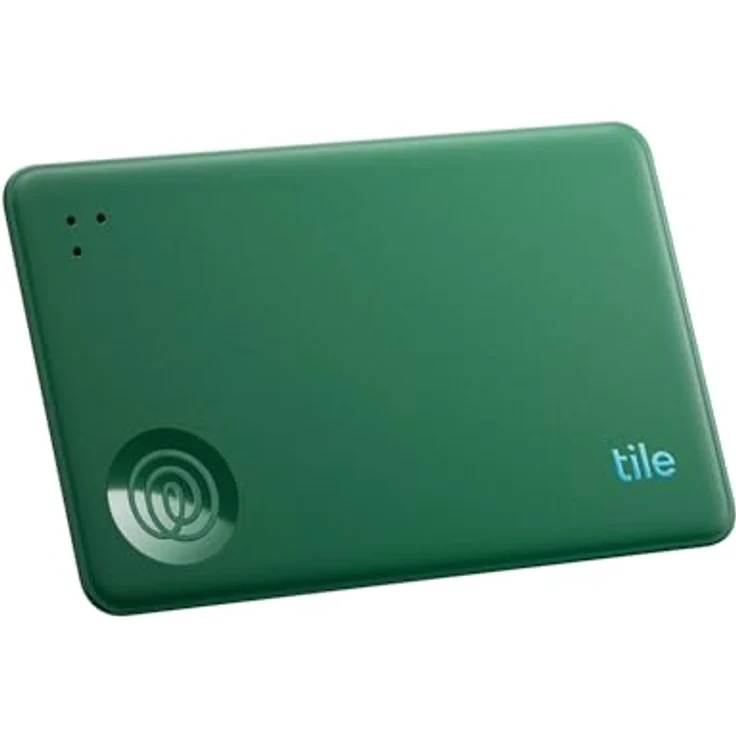 Tile by Life360 Slim (2024) – Geldbörsenfinder und Bluetooth-Tracker mit SOS-Funktion, iOS- & Android-kompatibel, 105 m Reichweite, wasserdicht (IP68), 1er-Pack (Green Surf) – Bild 1