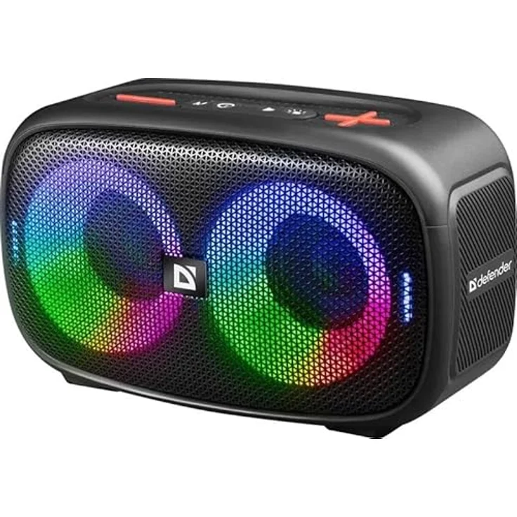 Defender Bluetooth-Lautsprecher Q5 Bt 5.3 20W Led/Bt/Fm/Usb/Tws, tragbarer Stereo-Lautsprecher mit 20 W Leistung, Bluetooth 5.3, FM-Radio-Funktion, LED-Beleuchtung – Bild 1