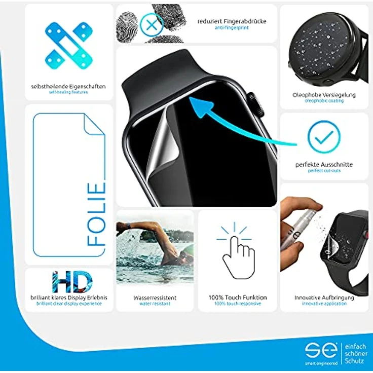 smart engineered 3D Schutzfolie Apple Watch (42mm) – Bild 5
