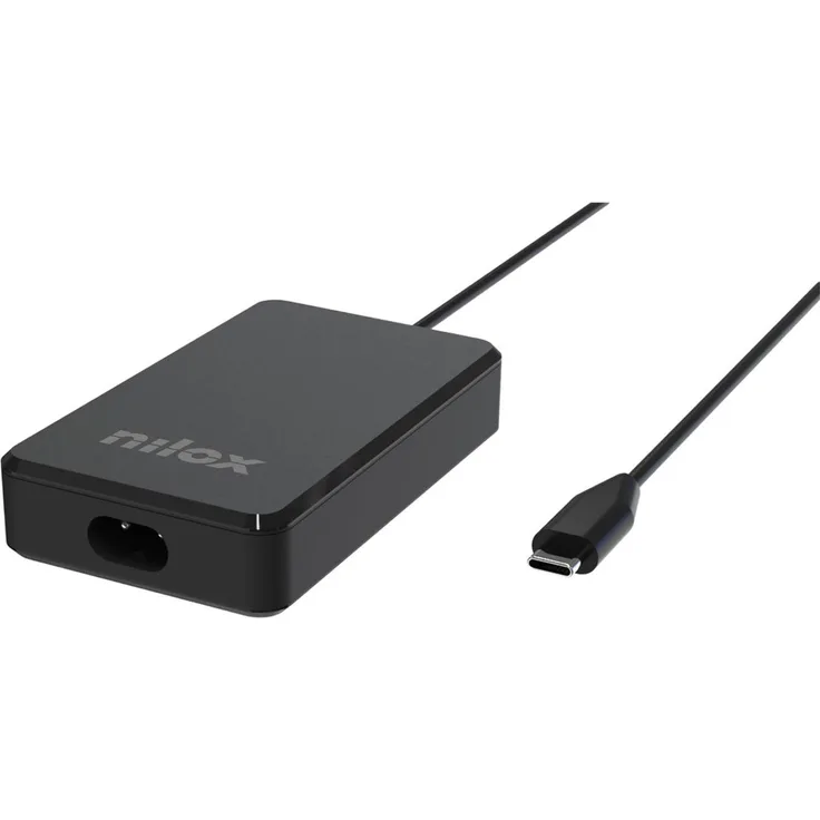 Nilox USB-C-Laptop-Ladegerät 90W GaN, universelles Schnellladen mit 3m Gesamtkabellänge und automatischer Spannungserkennung