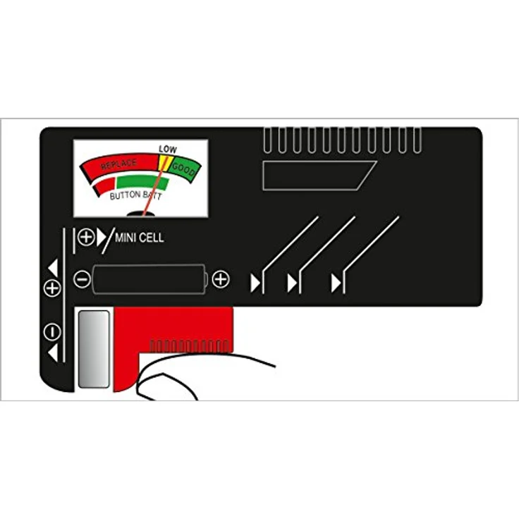 CON:P Batterietester - Mit analoger Anzeige - Zum Prüfen des Ladezustands - Ideal für Batterietypen AAA, AA, C, D (1,5 Volt & 9 Volt) - Einfache Bedienung - Batterie-Prüfgerät - Messgerät - B29821 – Bild 6