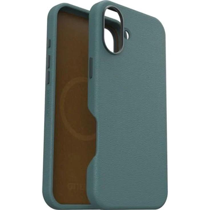 OtterBox Symmetry Series Cactus Leather MagSafe Hülle für iPhone 16 Plus, stoßfest, sturzsicher, dünne Schutzhülle, 3X getestet nach Militärstandard, Grün – Bild 1