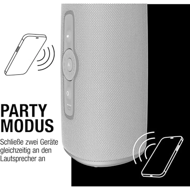 Fresh 'n Rebel Bold M2, Bluetooth Lautsprecher mit 24 Uhr spielzeit, Wasserdichter (IP67) Tragbarer musikbox Bluetooth, Party Mode, Lautstärkeregelungsring, Tiefe Bässe, Kräftige Lautstärke (Grau) – Bild 3