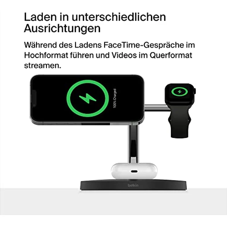 Belkin MagSafe 3-in-1-Ladegerät iPhone 12-13 Serie, schwarz – Bild 6