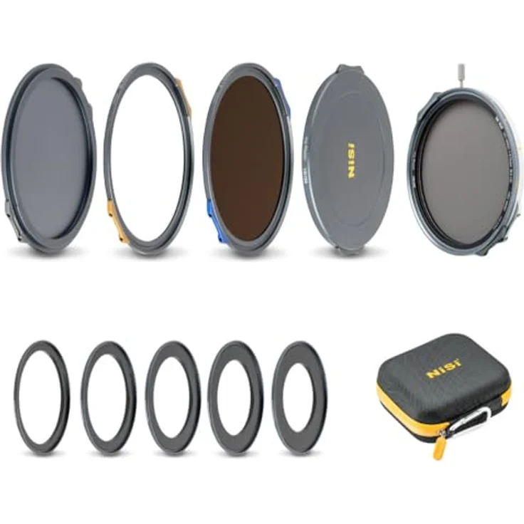 NiSi JetMag Pro VND Mist Creator Kit (82MAG), variabler ND-Filter mit 1-5 Blendenstufen, 1/8 Black Mist Diffusionsfilter, integrierter Pol-Filter, für 67mm-82mm Objektive – Bild 1
