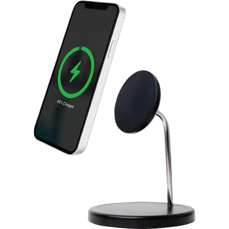 Bigben INDMS2IN1STAND15WB (15 W), Wireless Charger, Schwarz