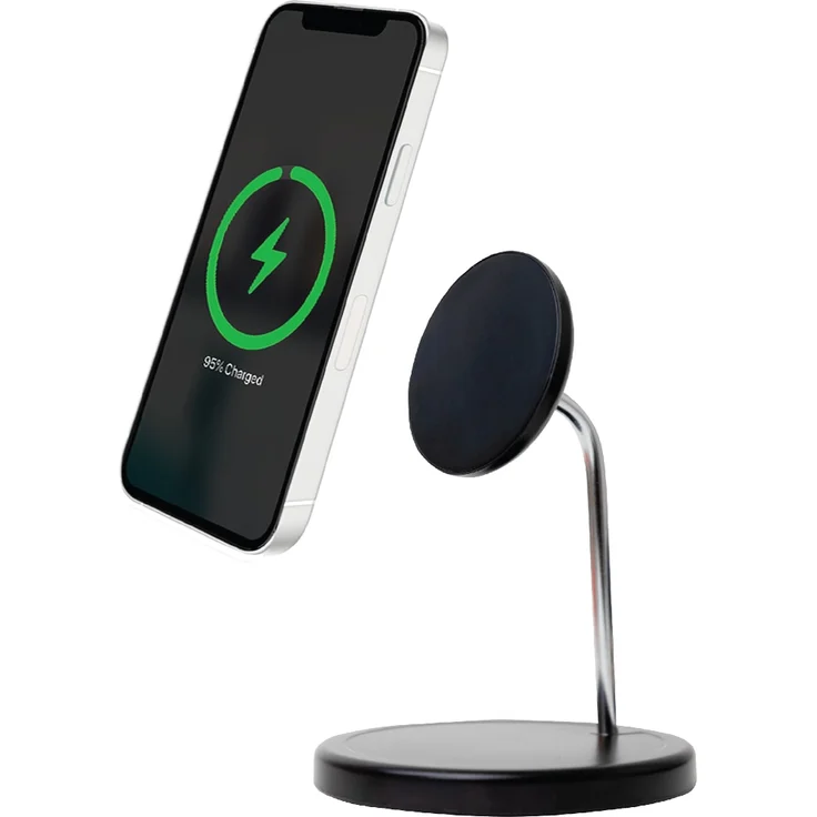 Bigben INDMS2IN1STAND15WB (15 W), Wireless Charger, Schwarz – Bild 1