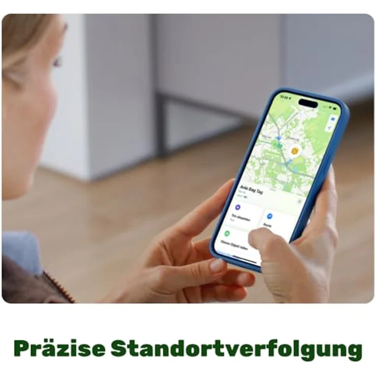 ANIO Ortungskarte BagTag, Smarter Anhänger für iOS, kompatibel mit Apple Find My, Notfallkontakte, wasserdicht, wiederaufladbar, lange Akkulaufzeit – Bild 3