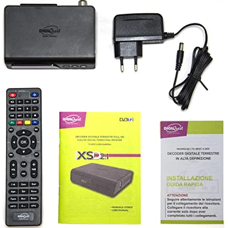 DigiQuest XSd 2.1, Terrestrischer Full HD DVB-T2 Receiver, 1920 x 1080 Pixel, Schwarz – Bild 5